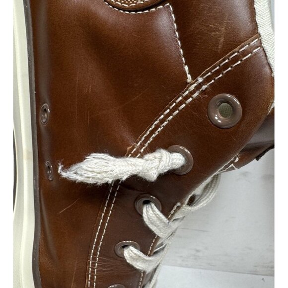 Converse Leather All-Star Chuck Taylor Street 136420C Brown Mid Top Men's Sz 11 - Picture 6 of 9